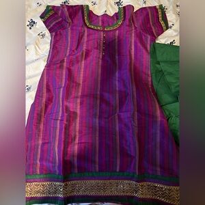 Brand New Vibrant Striped Punjabi Suit